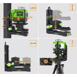 Лазерный уровень Huepar 4D, 16 линий, Bluetooth, пульт, 360° (P04CG) – Фото №13