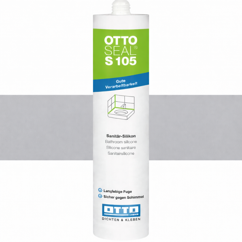 Санитарный силиконовый герметик OTTOSEAL S105 C1105 базальт, 310 мл (OTS105C1105)