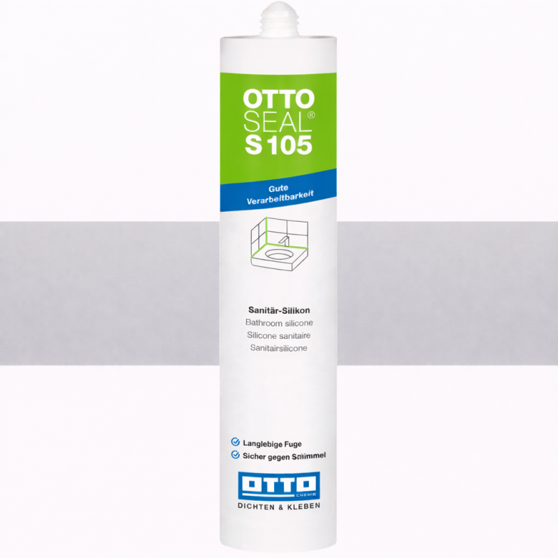 Санітарний силіконовий герметик OTTOSEAL S105 С71 титановий, 310 мл (OTS105C71)