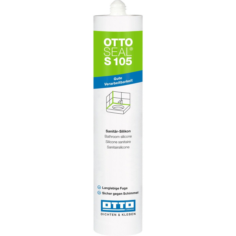 Санитарный силиконовый герметик OTTOSEAL S105 С84 натурале, 310 мл (OTS105C84)