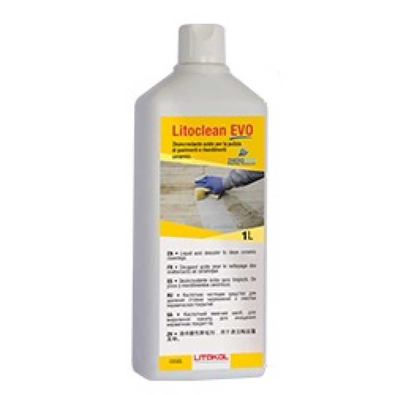 Чистящее средство LITOCLEAN EVO  для очистки плитки после укладки 1 литр (LCLEVO0121)