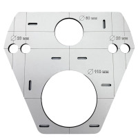 Шаблон (трафарет, кондуктор) для сверления отверстий под инсталяцию (розетки) (HNOVA1)