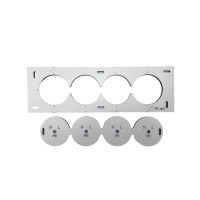 Шаблон (кондуктор, трафарет) для сверления отверстий, подрозетников Ø 68 мм на 4 отверстия (HNOVA5)