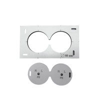 Шаблон (кондуктор, трафарет) для сверления отверстий Ø68 мм на 2 отверстия (HNOVA3)