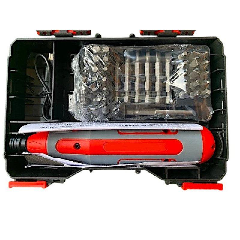 Аккумуляторная отвертка 3.6V с набором бит 43 шт. в кейсе (1001A)
