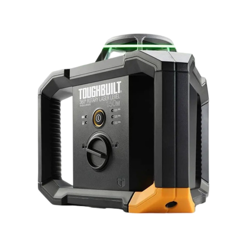Ротационный лазер ToughBuilt с приемником зеленый 150 м (TB-H2S4-LL-M150-R1)