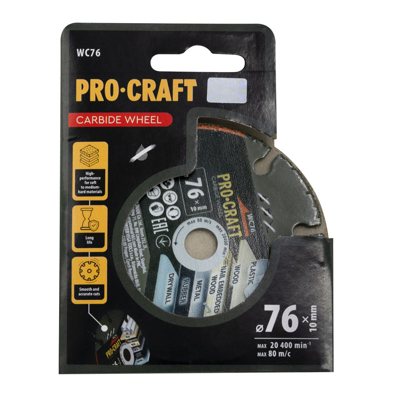 Твердосплавний диск Procraft WC76 10 мм