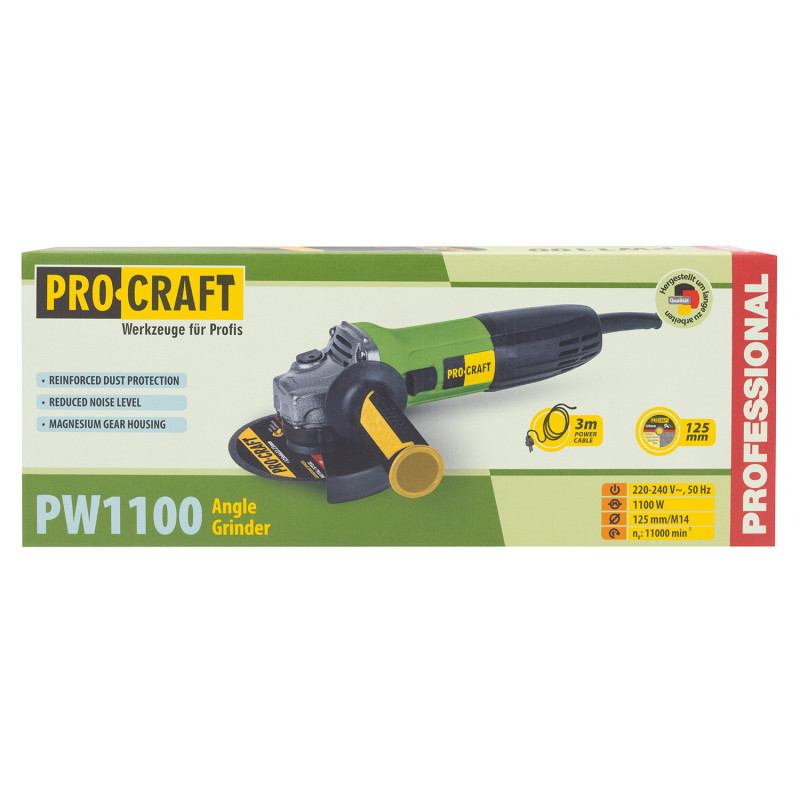 Кутошліфувальна машина Procraft PW1100 125 мм