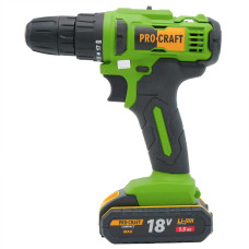 Аккумуляторный шуруповерт Procraft PA18C Compact 18 В 28 Нм (001831)