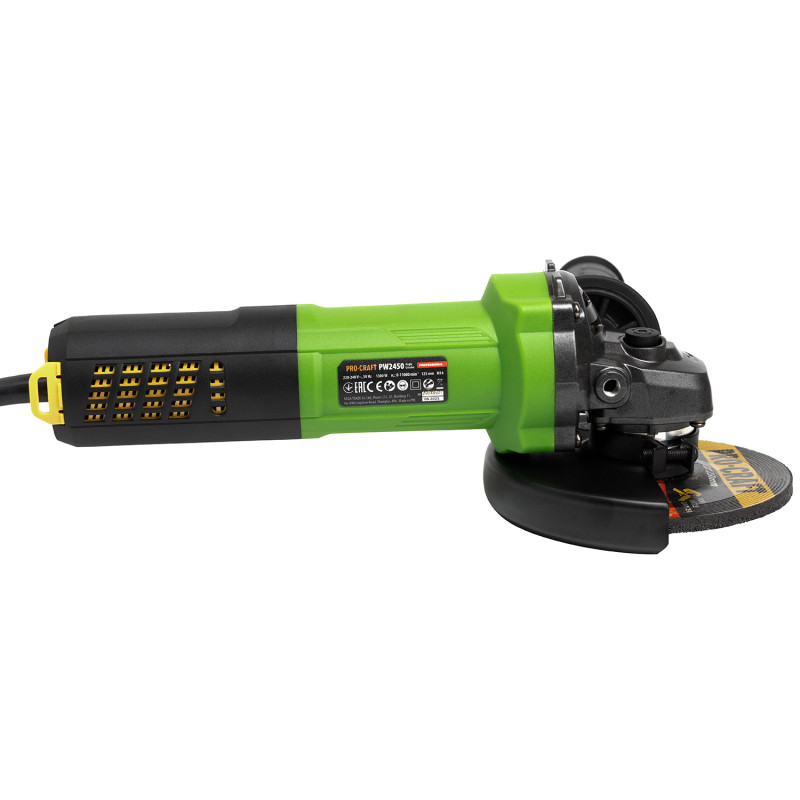 Кутова шліфмашина безщіткова Procraft PW2450 125 мм, 1300 Вт (002450)