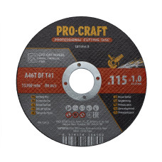 Диск отрезной Procraft CD115x1.0 115x1,0x22,2 мм (011510)