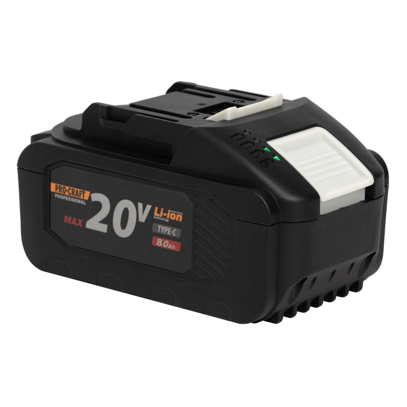 Акумуляторна батарея Procraft 20 В 8 Аг Li-Ion Type-C (030287)