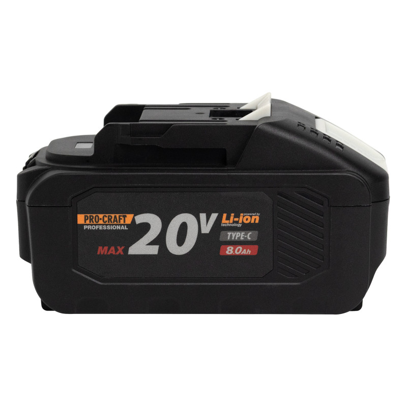 Акумуляторна батарея Procraft 20 В 8 Аг Li-Ion Type-C (030287)