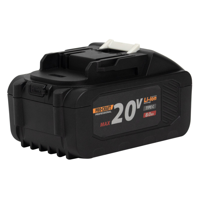 Акумуляторна батарея Procraft 20 В 8 Аг Li-Ion Type-C (030287)
