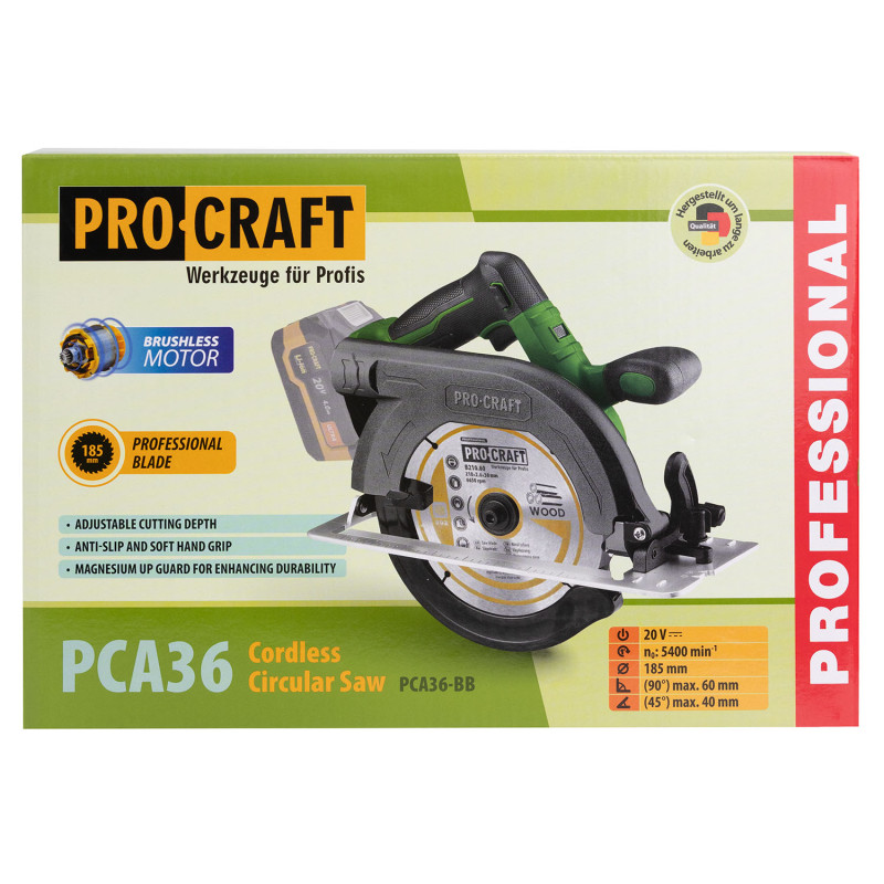 Акумуляторна дискова пила Procraft PCA36 (Без акб та зп)