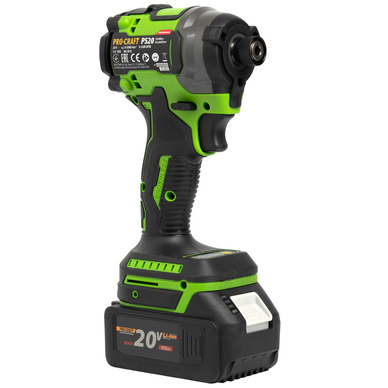 Акумуляторний гвинтоверт Procraft PS20 (Без АКБ та ЗП)