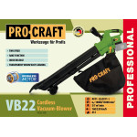 Акумуляторний пилосос-повітродувка Procraft VB22 (без акб та зп) – Фото №2