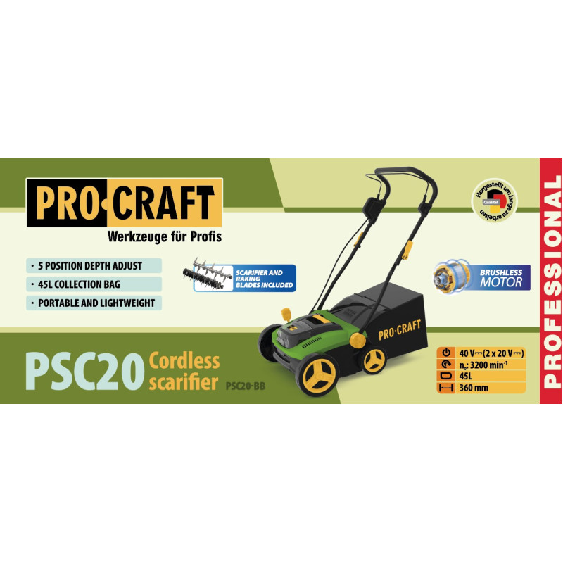 Акумуляторний скаріфікатор Procraft PSC20 (без акб та зп)