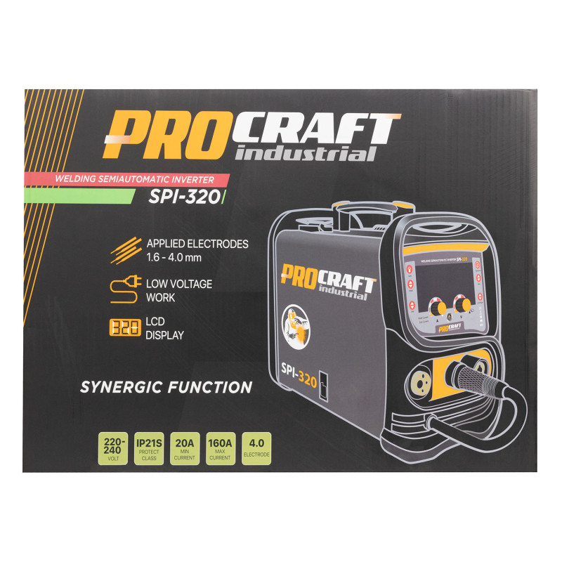Інверторний зварювальний напівавтомат Procraft industrial SPI320 2026
