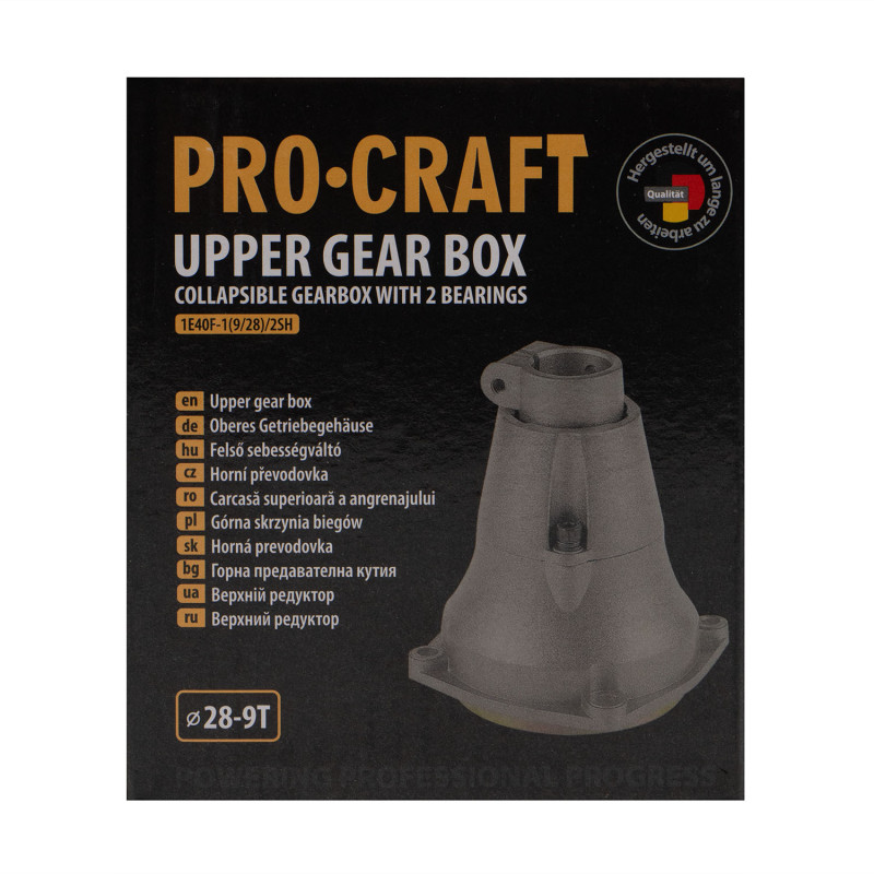 Редуктор верхній Procraft 2 підшипники 9 зубців 28 мм
