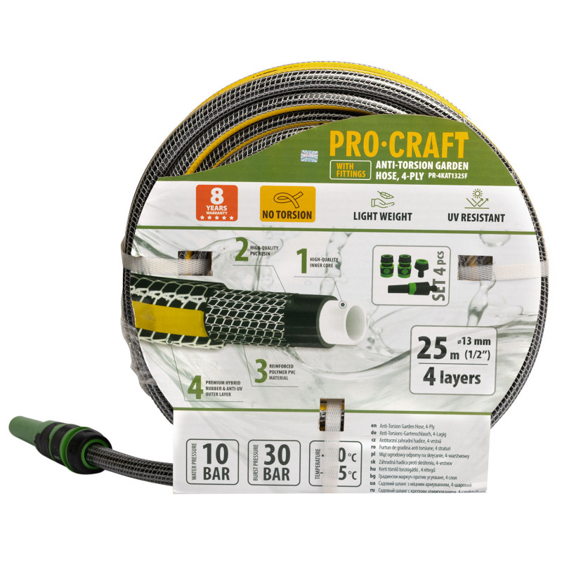 Шланг садовий Procraft PR-4KAT1325F 1/2" 25 м