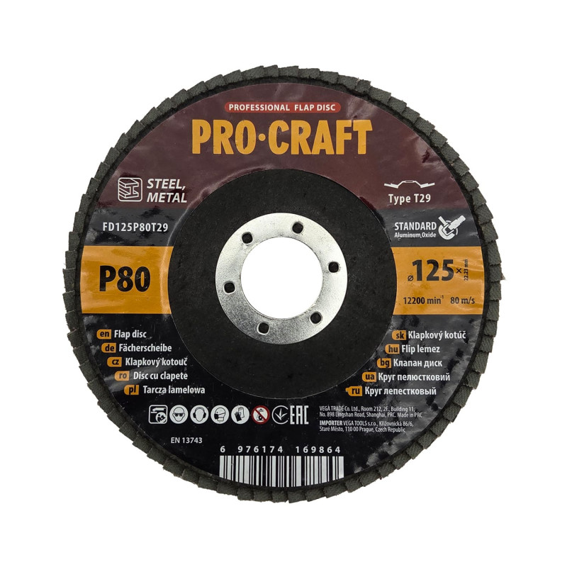 Диск пелюстковий Procraft FD125P80T29 UNIVERSAL