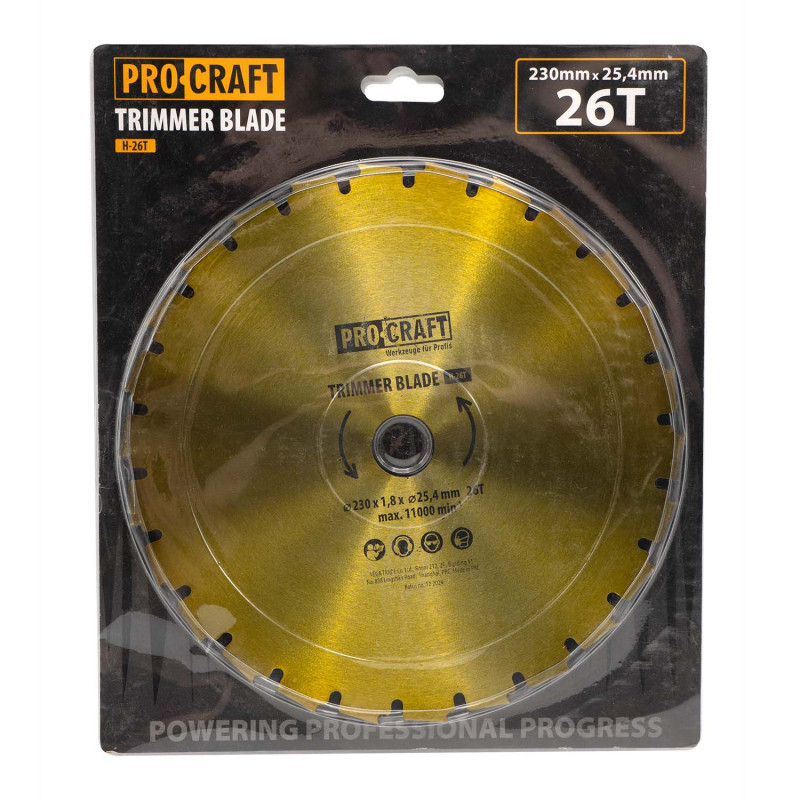 Ніж 26T під напилок Procraft D255*25.4