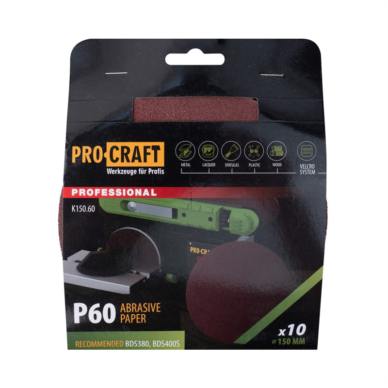 Круг шліфувальний самозачепний Procraft K150.60 UNIVERSAL (набір 10 шт.)