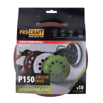 Круг шліфувальний самозачепний Procraft KD225.150 UNIVERSAL (набір 10 шт.) 10 отв. – Фото №1