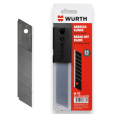 Леза сегментні для ножа Würth, чорні, 25 мм, 10 шт (071566093)