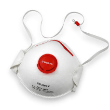 Респиратор одноразовый с клапаном Wurth CM2000, FFP2-NR-D 1 шт (0899110303901)