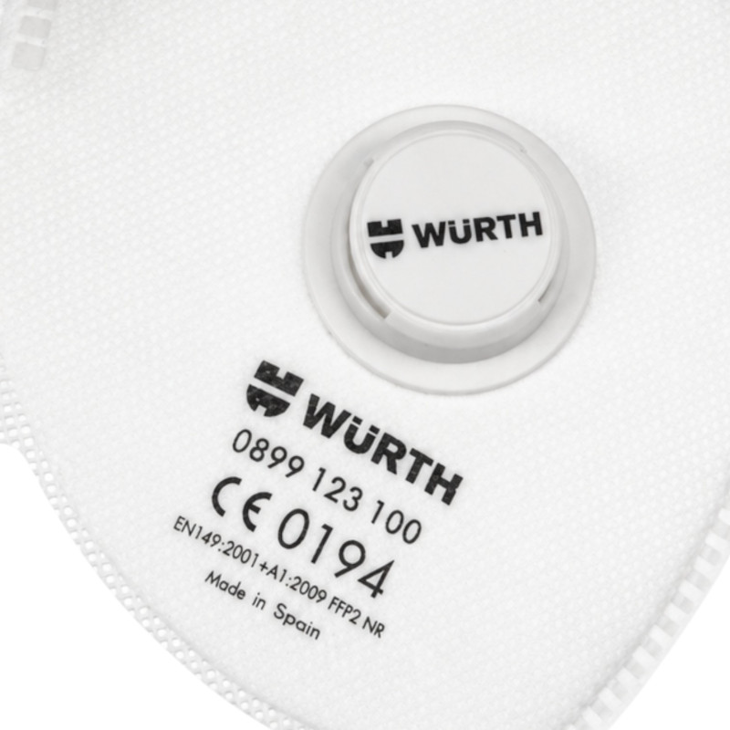 Респиратор Würth вертикальный FFP2 с клапаном (0899123100)
