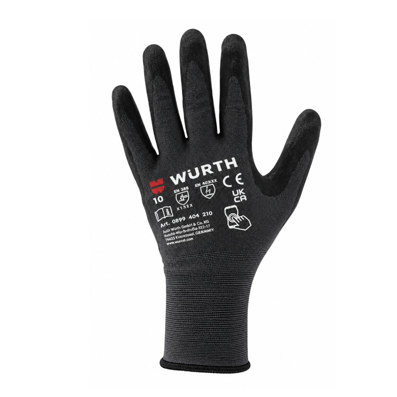 Перчатки монтажные Wurth ESD р.10 (0899404510)