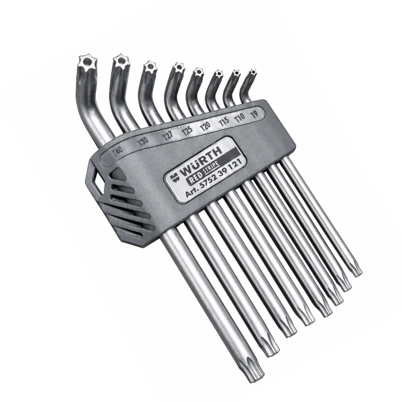 Набор TORX-ключей Wurth RED STRIPE T9H–T40H 8шт (575239121)