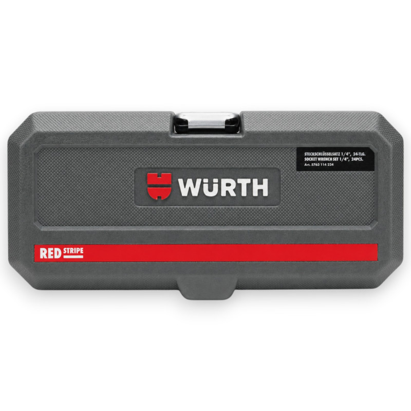 Набір інструментів Wurth RED STRIPE з тріскачкою 1/4″, 24 шт, у кейсі (5763114224)