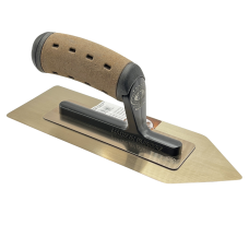 Терка VENETIAN IRON SHAPE ЗОЛОТО нерж сталь 240x197x86 лезвие 0,3 мм с ручкой из кожи ALCANTARA (1263240086-MHLSS-3)