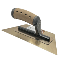 Терка VENETIAN INVERTED ЗОЛОТО нерж сталь 240x130x100 лезвие 0,3 мм с ручкой из кожи ALCANTARA (1263240100-MHLSS-2)